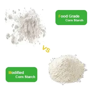 Difference between food grade corn starch and modified corn starch